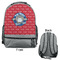 School Mascot Large Backpack - Gray - Front & Back View