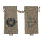 School Mascot Large Burlap Gift Bag - Front & Back (Personalized)