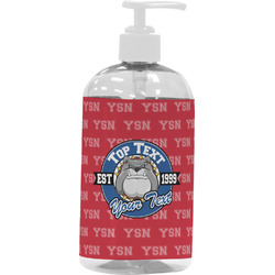 School Mascot Plastic Soap / Lotion Dispenser (16 oz - Large - White) (Personalized)