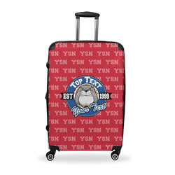 School Mascot Suitcase - 28" Large - Checked w/ Name or Text