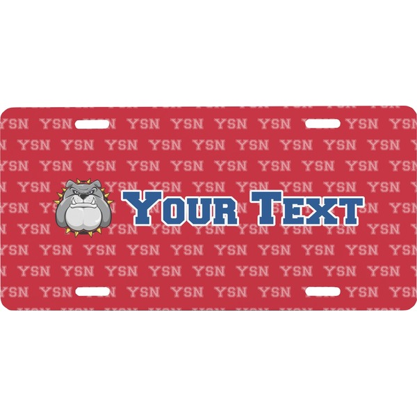 Custom School Mascot Front License Plate (Personalized)