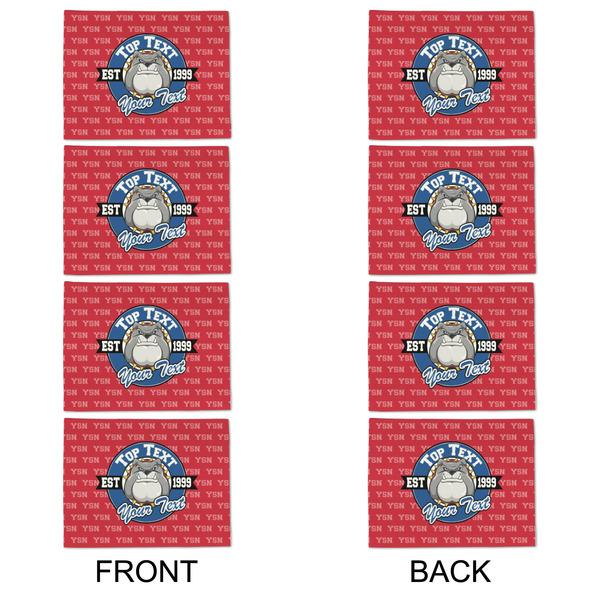 School Mascot Linen Placemat - APPROVAL Set of 4 (double sided)