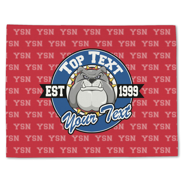 School Mascot Linen Placemat - Front