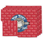School Mascot Double-Sided Linen Placemat - Set of 4 w/ Name or Text