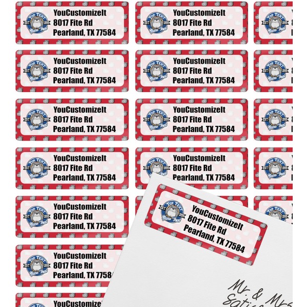 School Mascot Mailing Label on Envelope - Multiple Labels