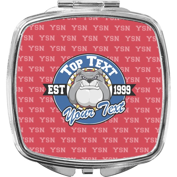 Custom School Mascot Compact Makeup Mirror (Personalized)