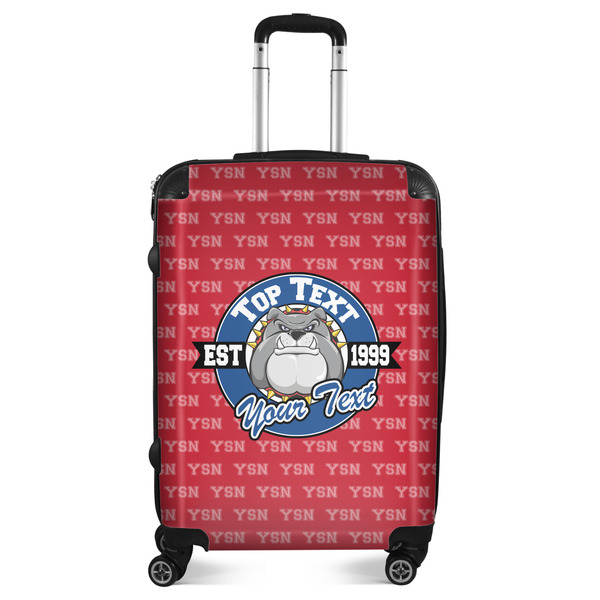Custom School Mascot Suitcase - 24" Medium - Checked (Personalized)