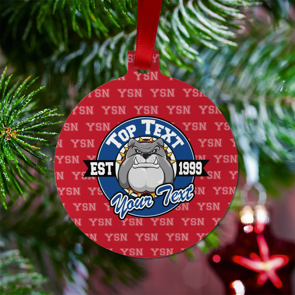 School Mascot Metal Ball Ornament - Lifestyle
