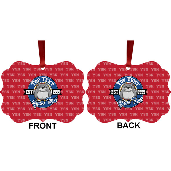 School Mascot Metal Benilux Ornament - Front and Back (APPROVAL)