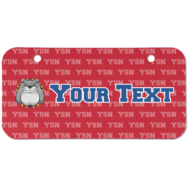 Custom School Mascot Mini/Bicycle License Plate (2 Holes) (Personalized)