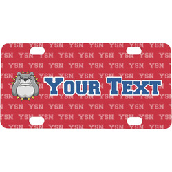 School Mascot Mini / Bicycle License Plate (4 Holes) (Personalized)