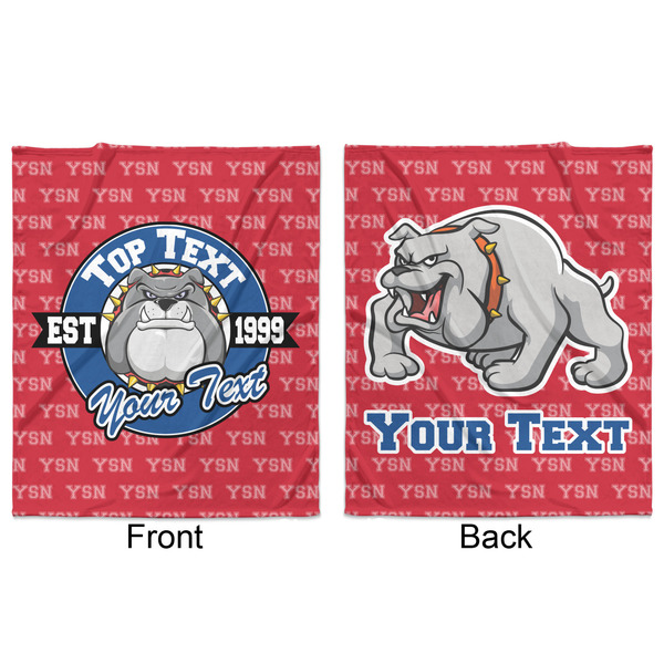 School Mascot Minky Blanket - 50"x60" - Double Sided - Front & Back