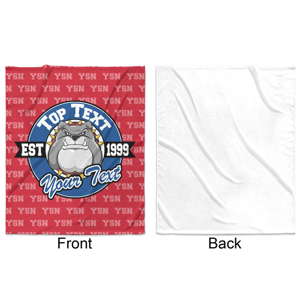 School Mascot Minky Blanket - 50"x60" - Single Sided - Front & Back