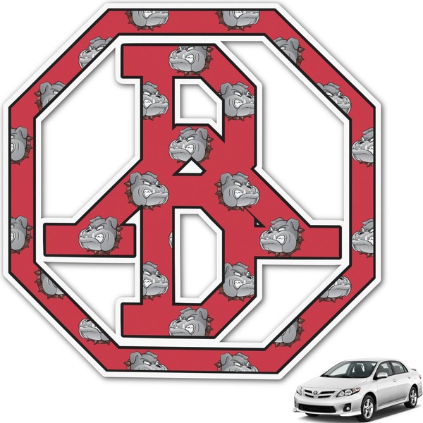Custom School Mascot Monogram Car Decal (Personalized)