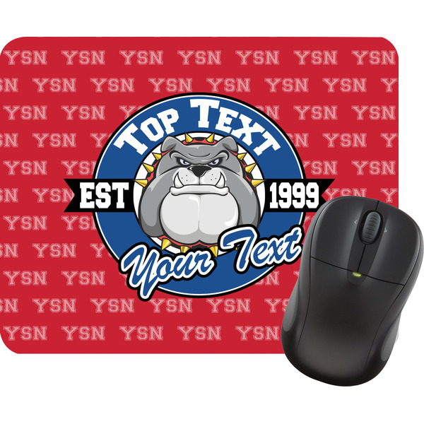 Custom School Mascot Rectangular Mouse Pad (Personalized)