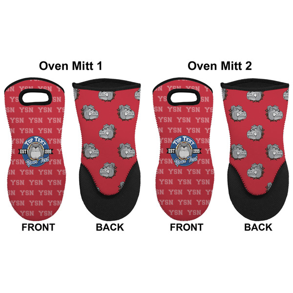 School Mascot Neoprene Oven Mitt - Set of 2 - Approval