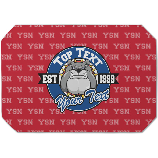 Custom School Mascot Dining Table Mat - Octagon (Single-Sided) w/ Name or Text