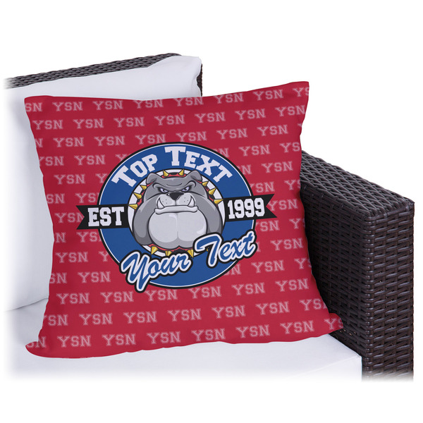 Custom School Mascot Outdoor Pillow - 18" (Personalized)