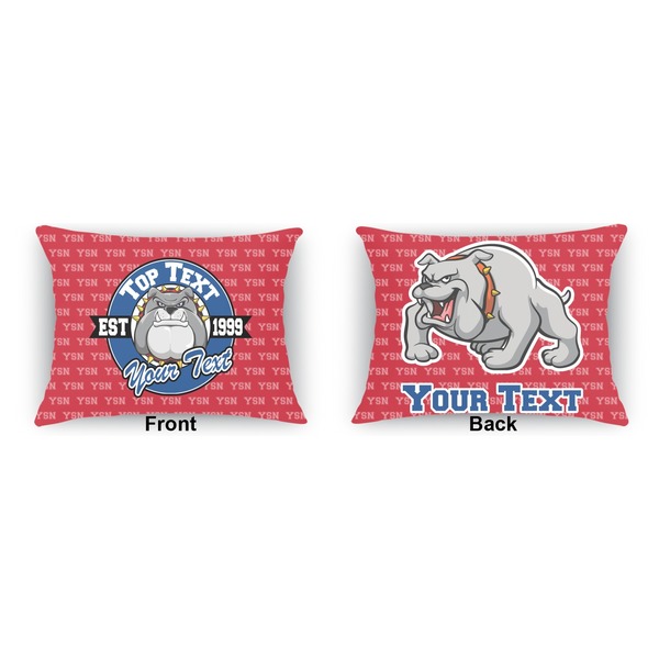 School Mascot  Outdoor Rectangular Throw Pillow (Front and Back)
