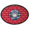 School Mascot Iron On Oval Patch w/ Name or Text