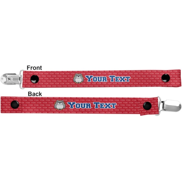 School Mascot Pacifier Clip - Front and Back