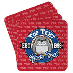 School Mascot Paper Coasters w/ Name or Text