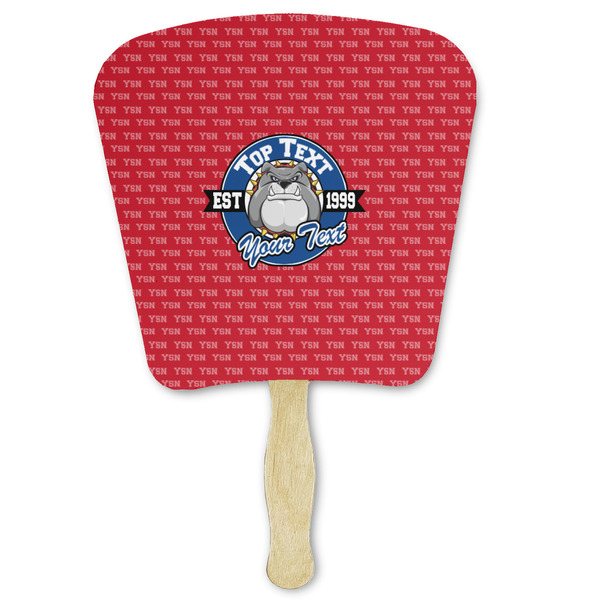 Custom School Mascot Paper Fan (Personalized)