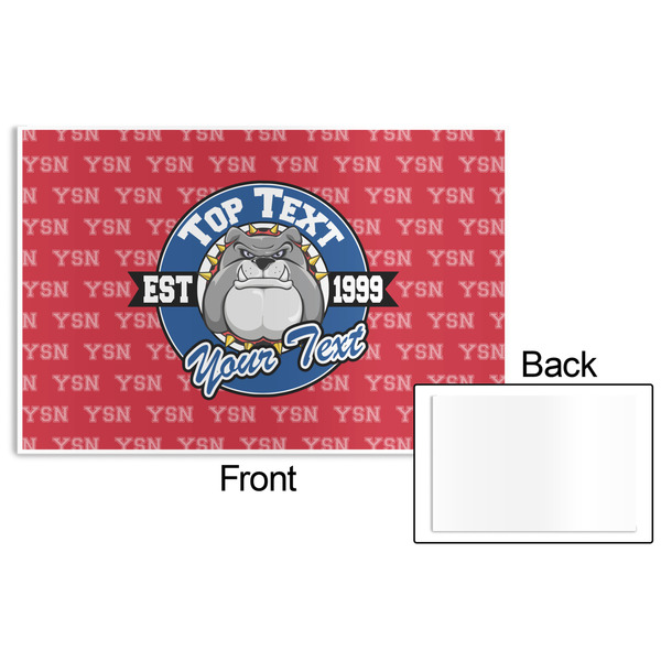 School Mascot Disposable Paper Placemat - Front & Back