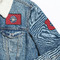 School Mascot Patches Lifestyle Jean Jacket Detail