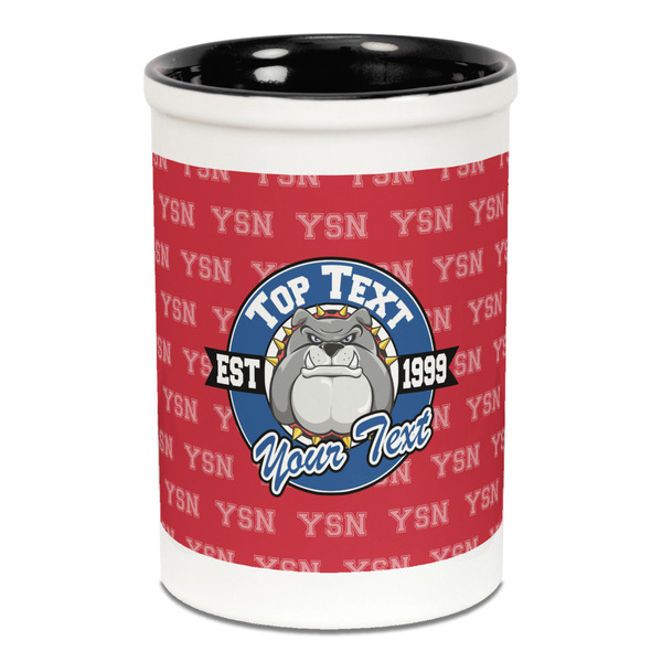 School Mascot Pencil Holder - Black