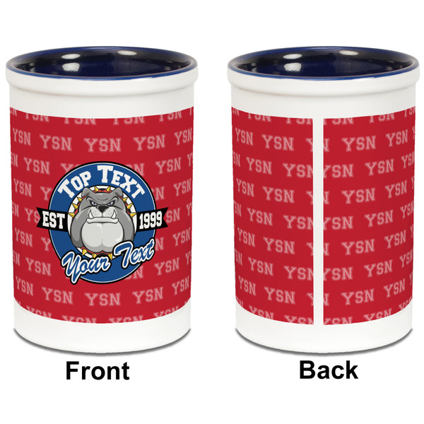 School Mascot Pencil Holder - Blue - approval