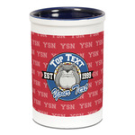 School Mascot Ceramic Pencil Holders - Blue