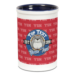 School Mascot Ceramic Pencil Holders - Blue