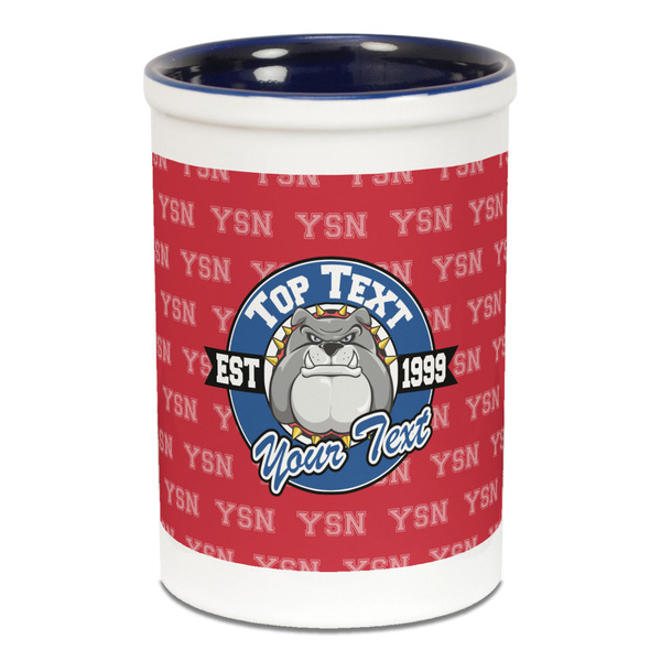 School Mascot Pencil Holder - Blue