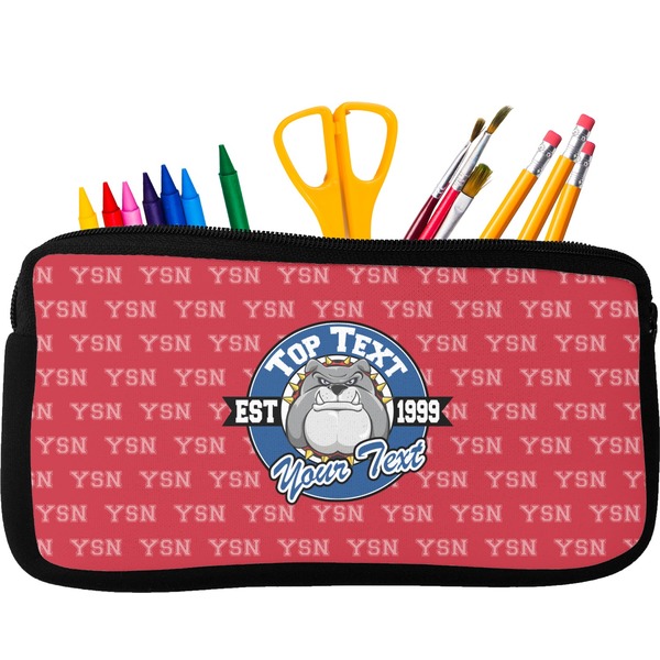 Custom School Mascot Neoprene Pencil Case (Personalized)