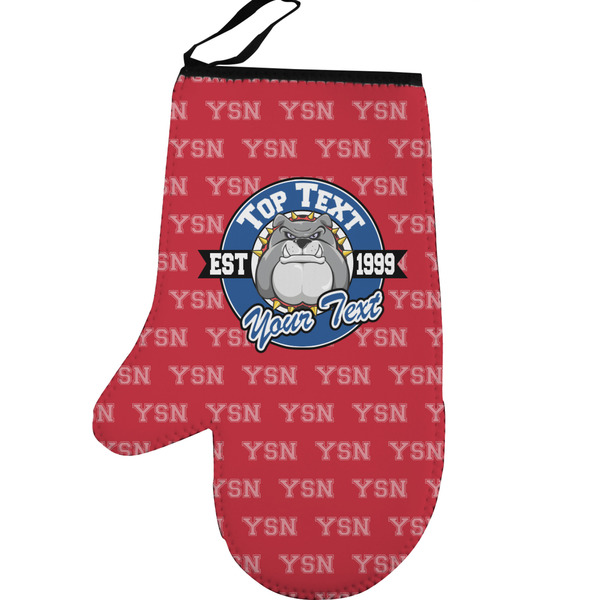 School Mascot Personalized Oven Mitt - Left