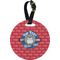 School Mascot Personalized Round Luggage Tag