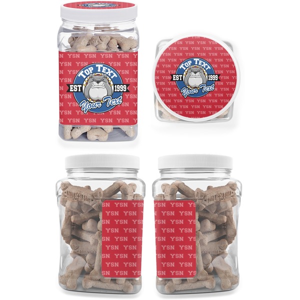 School Mascot Pet Treat Jar - Multiple Angles