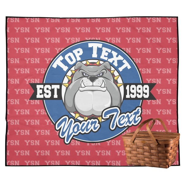 Custom School Mascot Outdoor Picnic Blanket (Personalized)