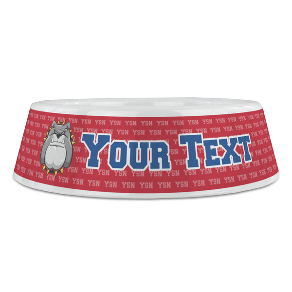 School Mascot Plastic Pet Bowls - Large - FRONT