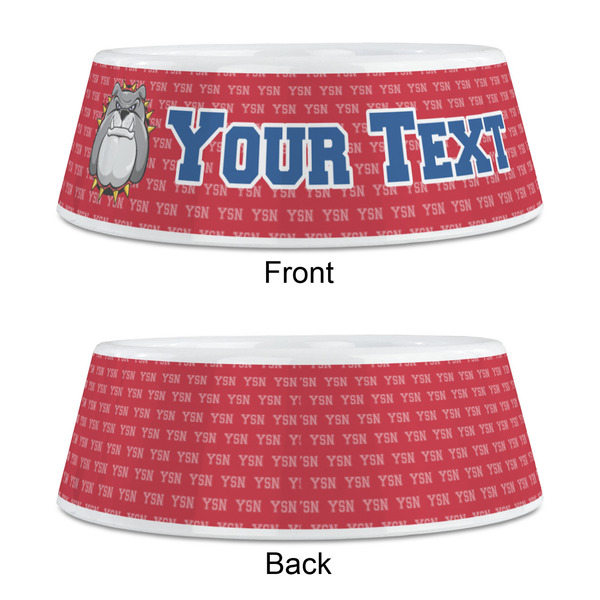 School Mascot Plastic Pet Bowls - Medium - APPROVAL