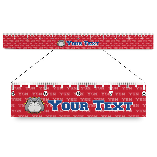 Custom School Mascot Plastic Ruler - 12" (Personalized)