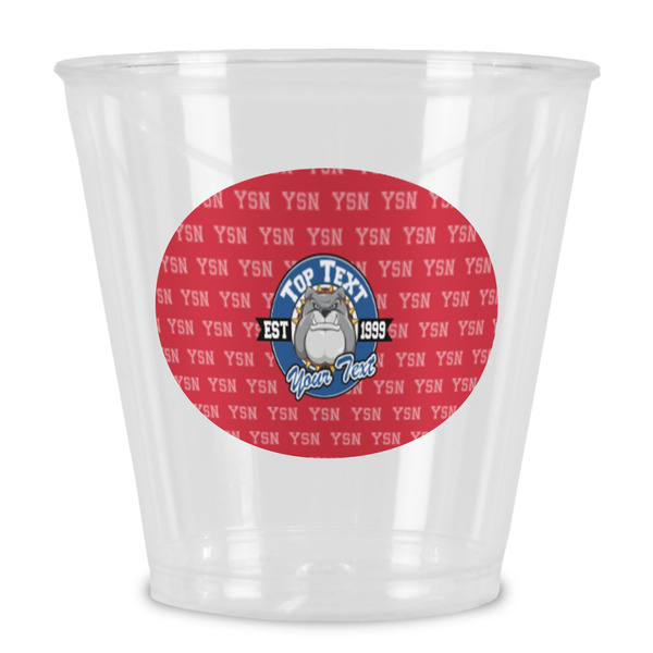 Custom School Mascot Plastic Shot Glass (Personalized)
