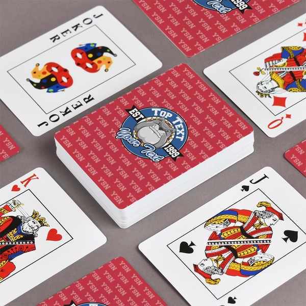 School Mascot Playing Cards - Front & Back View