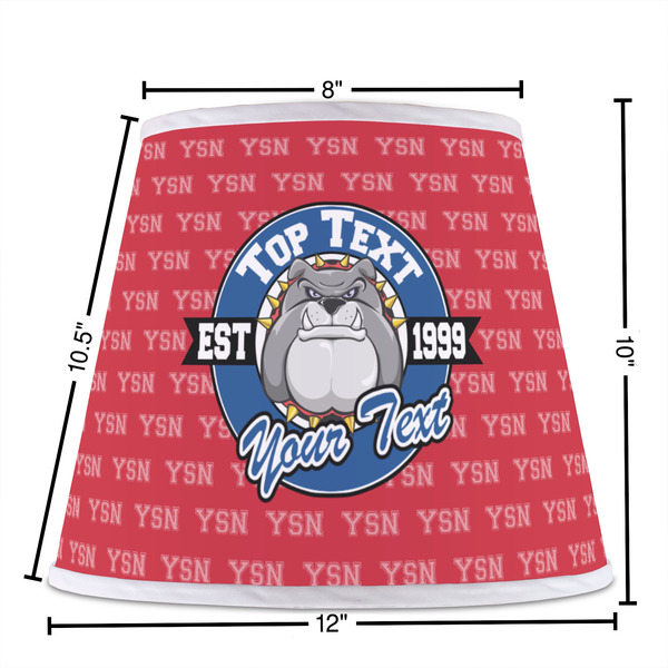 School Mascot Poly Film Empire Lampshade - Dimensions