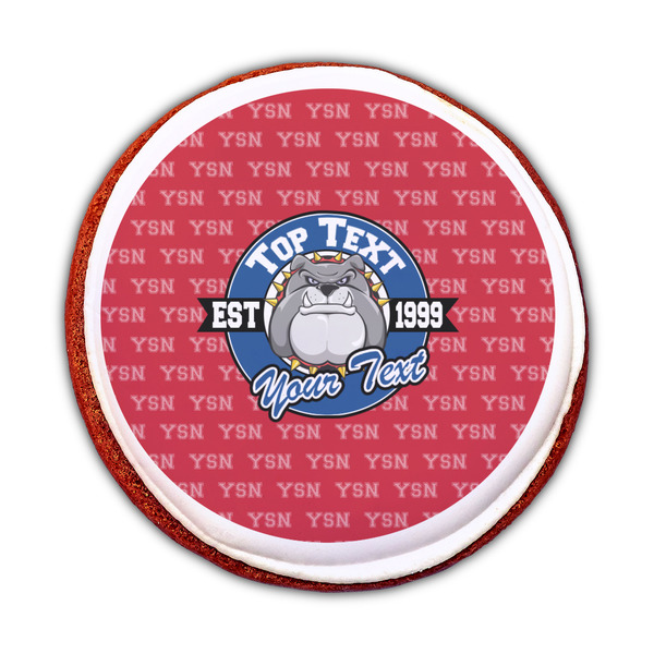 School Mascot Printed Icing Circle - Medium - On Cookie