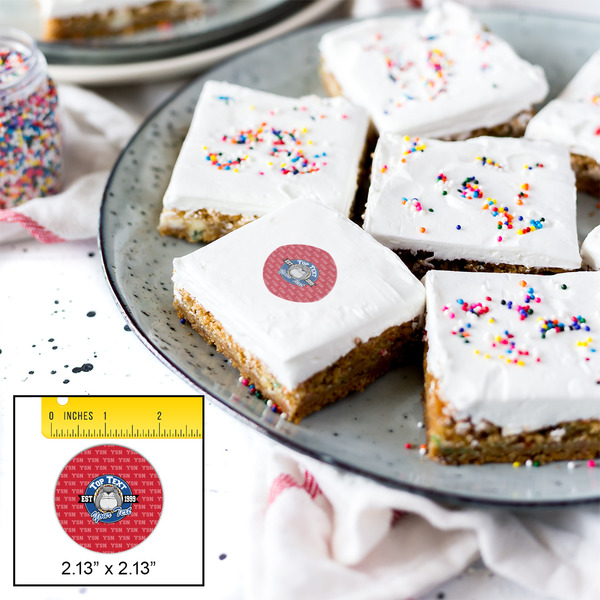 School Mascot Printed Icing Circle - Small - In Context