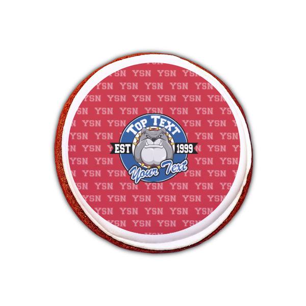 School Mascot Printed Icing Circle - XSmall - On Cookie