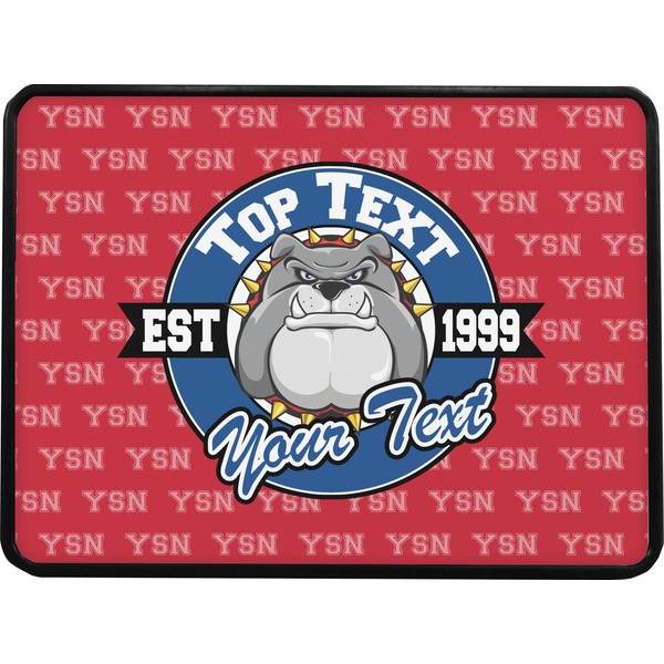 School Mascot Rectangular Car Hitch Cover w/ FRP Insert (Select Size)