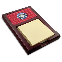 School Mascot Red Mahogany Sticky Note Holder (Personalized)